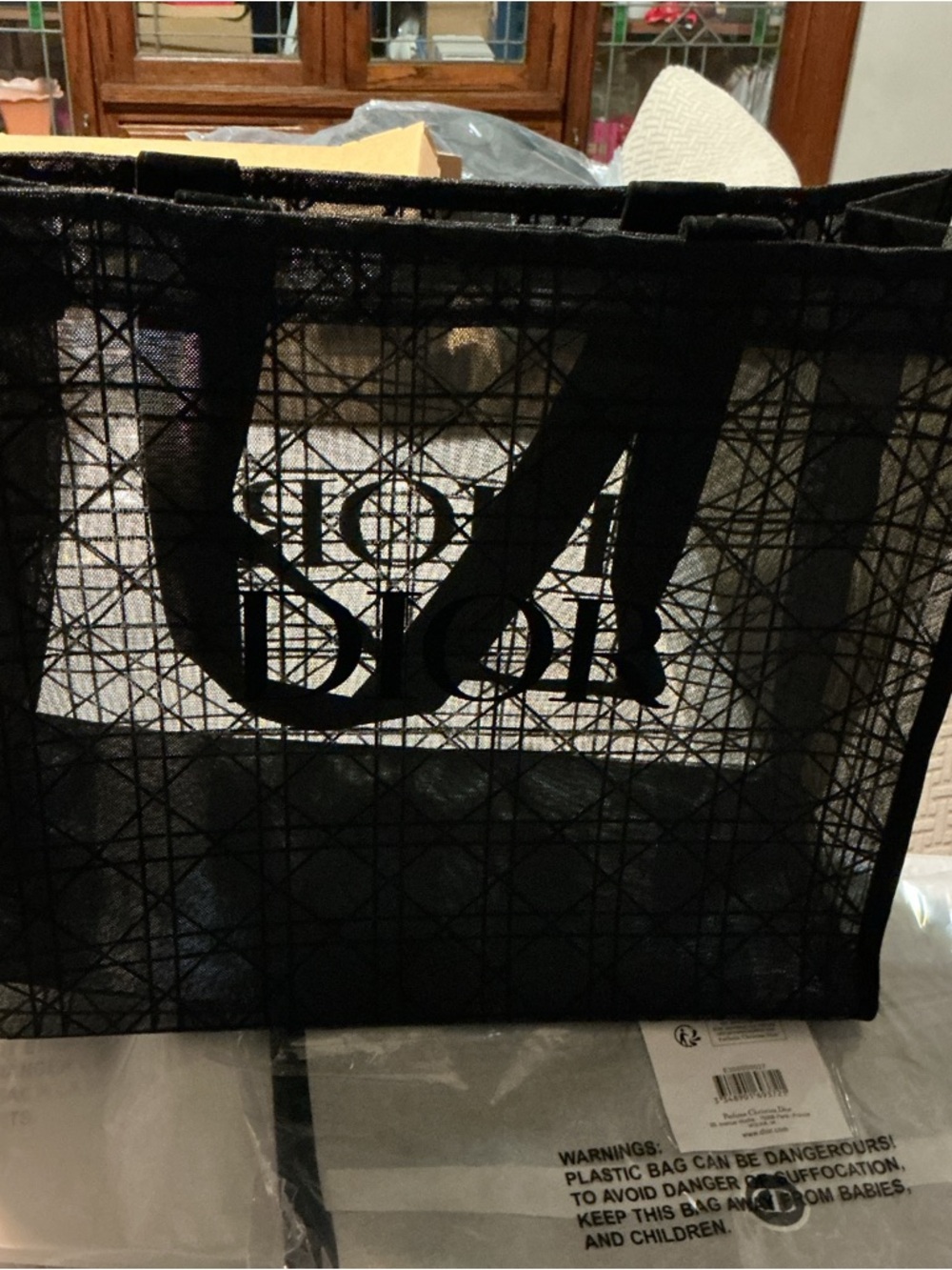 Christian Dior  Tote Bag -black mesh - Picture 4 of 5